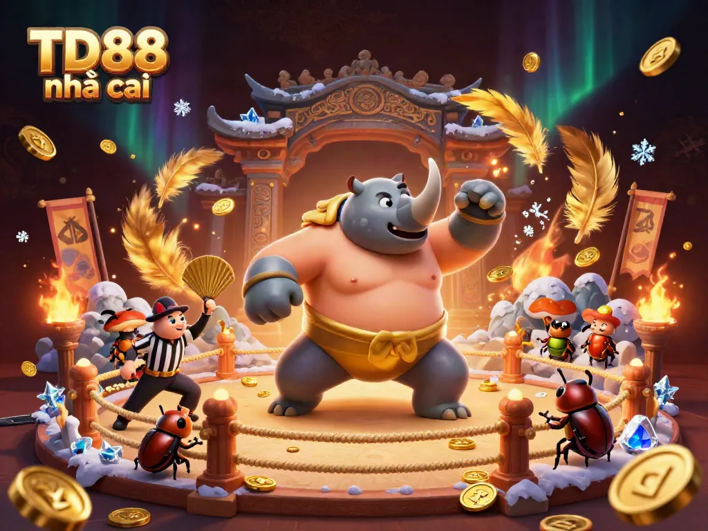 Experience excitement with TD88 nhà cái in a dynamic casino-themed battle scene.