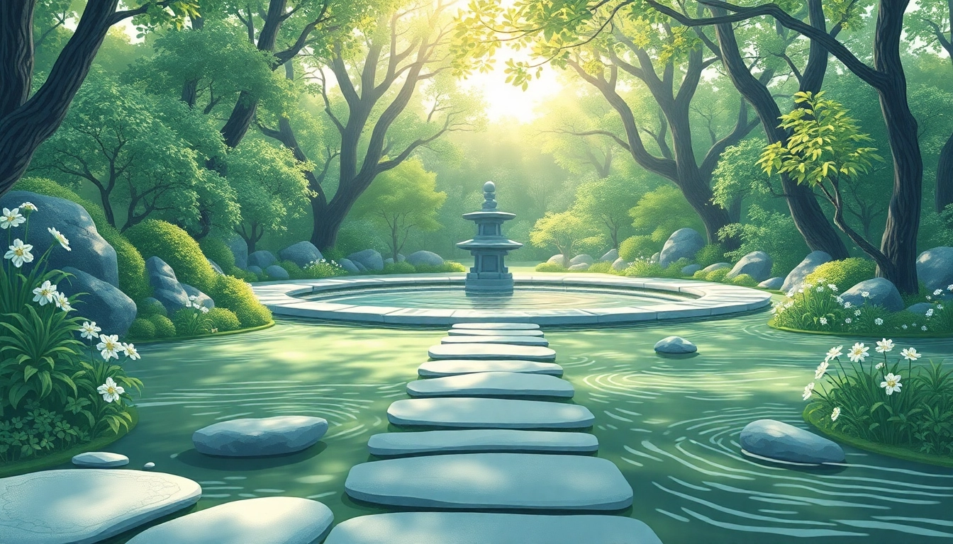Enhance your mental wellness with a tranquil zen garden fostering serenity.