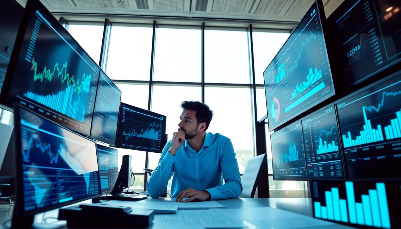 An engaged analyst performing Bid No Bid Analysis in an innovative office environment.