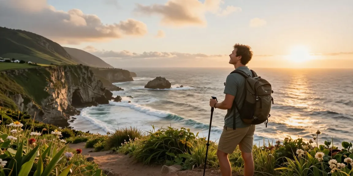Traveler enjoying a breathtaking view at sunset, symbolizing a fresh start with the best timeshare exit companies.