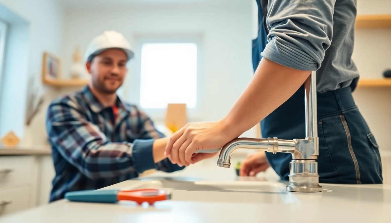 Hire a reliable plumber near me fixing a kitchen sink, ensuring a clean and professional job.
