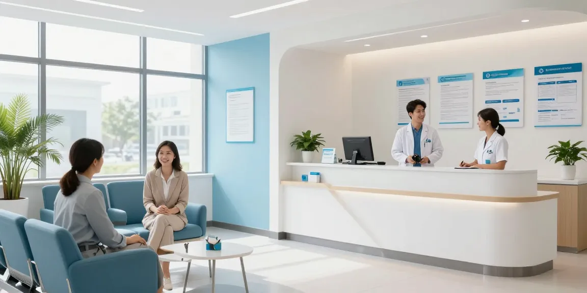 trang chủ LUCK8 - Modern healthcare clinic reception emphasizing patient care, expert medical services.